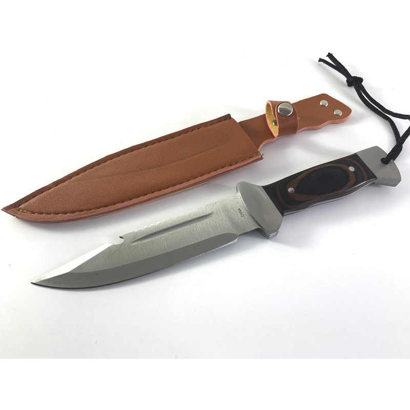 Ловен нож масивен с кожен калъф фултанг - Tool