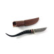 Mалко ловно ножче ръчно направен от дамаска японска стомана,дръжка от Black кориан