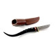 Mалко ловно ножче ръчно направен от дамаска японска стомана,дръжка от Black кориан