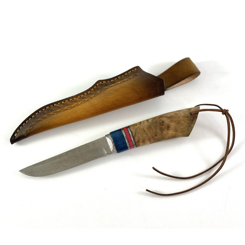 Ловен нож от дамаска японска стомана,модел финка