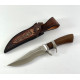 Bowie knife Ръчно направен ловен нож от японска дамаска стомана,дръжка от махагон