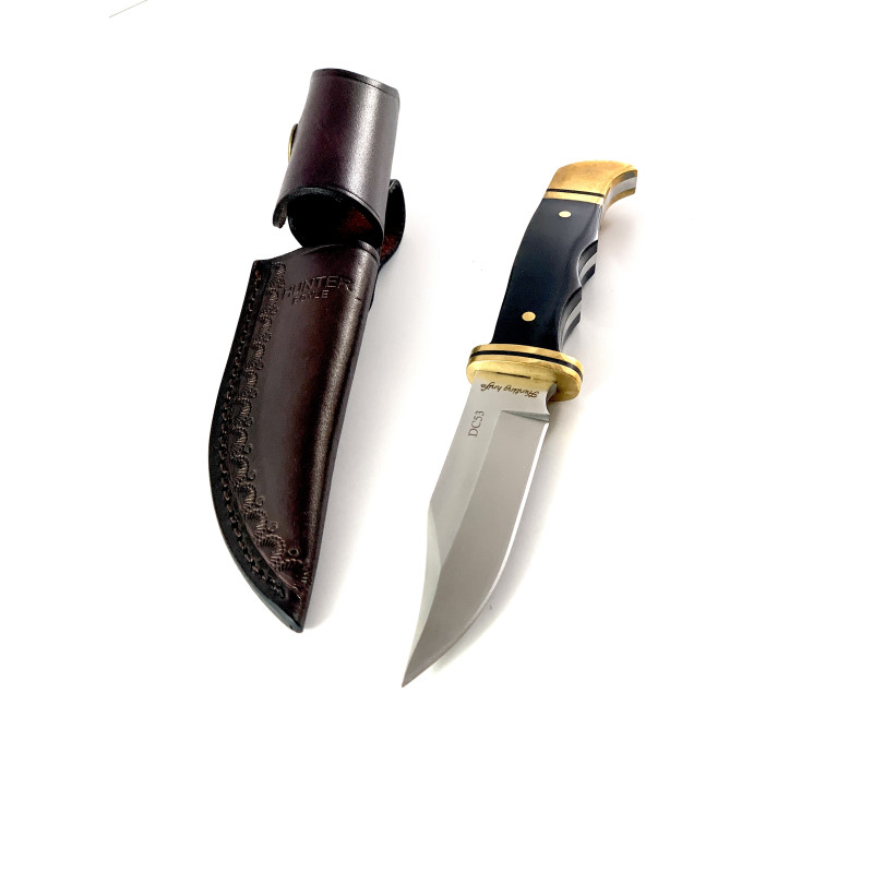 Ловен нож масивен Black wood фултанг DC53 steel Bowie - Knives