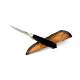 Ловен нож от японска дамаска стомана с дръжка инкрустация  Череп на Врана