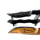 Ръчно направен ловен нож от дамаска стомана форма на Куче