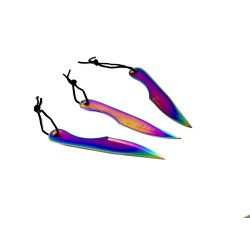 Комплект ножове от три броя цяло парче стомана с паракорд Knives RB