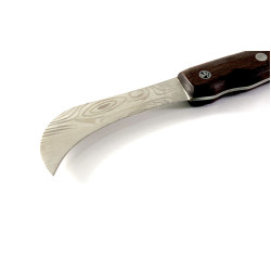 Нож с кожен кафяв калъф с извито острие Knives DV9089