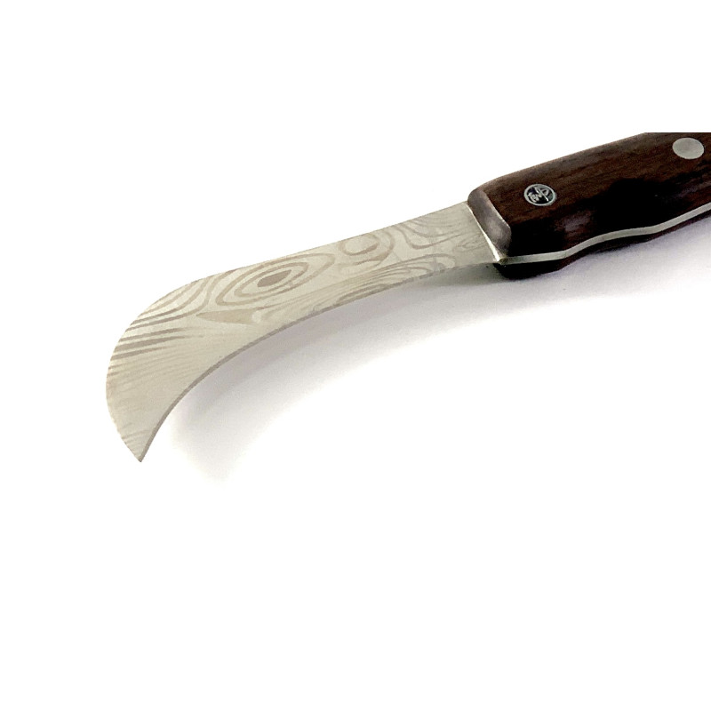Нож с кожен кафяв калъф с извито острие Knives DV9089