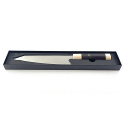 Професионален кухненски нож Santoku DAMASK - W006 полирана дръжка от дърво и смола Професионален кухненски нож Santoku DAMASK - W006 полирана дръжка от дърво и смола