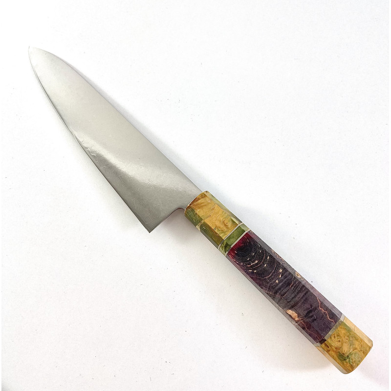 Професионален нож на главния готвач от дамаска японска стомана DAMASK - W005 полирана дръжка Rosewood