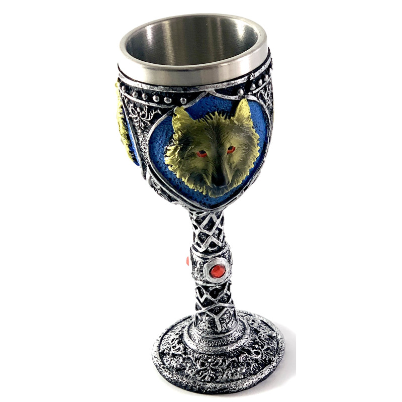 Рицарска чаша за вино с Вълк готически модел