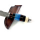 Ловен нож от дамаска стомана с дръжка от цветен Кориан - Lion
