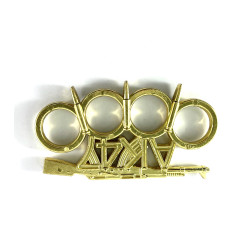 Масивен метален бокс златен цвят за самозащита или колекция АК-47