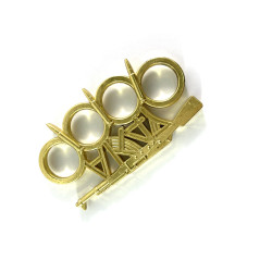 Масивен метален бокс златен цвят за самозащита или колекция АК-47