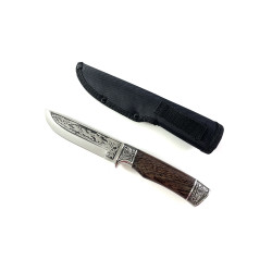 Ловен нож с инкрустирани вълци на острието модел FB291