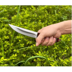 Ловен нож от цяло парче стомана фултанг D2 steel