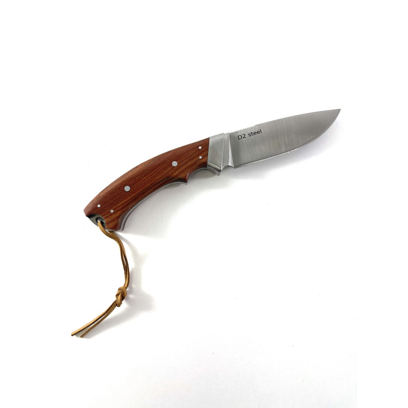 Ловен нож от цяло парче стомана фултанг с метален гард D2 steel