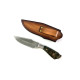 Ръчно направен ловен нож от дамаска японска стомана дръжка от дърво и смола LP10