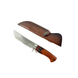 Ръчно направен ловен нож от Damask steel дръжка от Rosewood