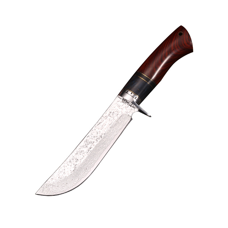 Ръчно направен ловен нож от Damask steel дръжка от Rosewood Ръчно направен ловен нож от Damask steel дръжка от Rosewood
