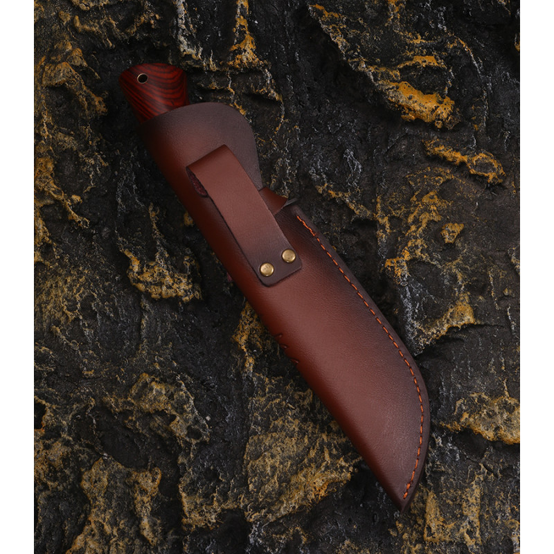 Ръчно направен ловен нож от Damask steel дръжка от Rosewood Ръчно направен ловен нож от Damask steel дръжка от Rosewood