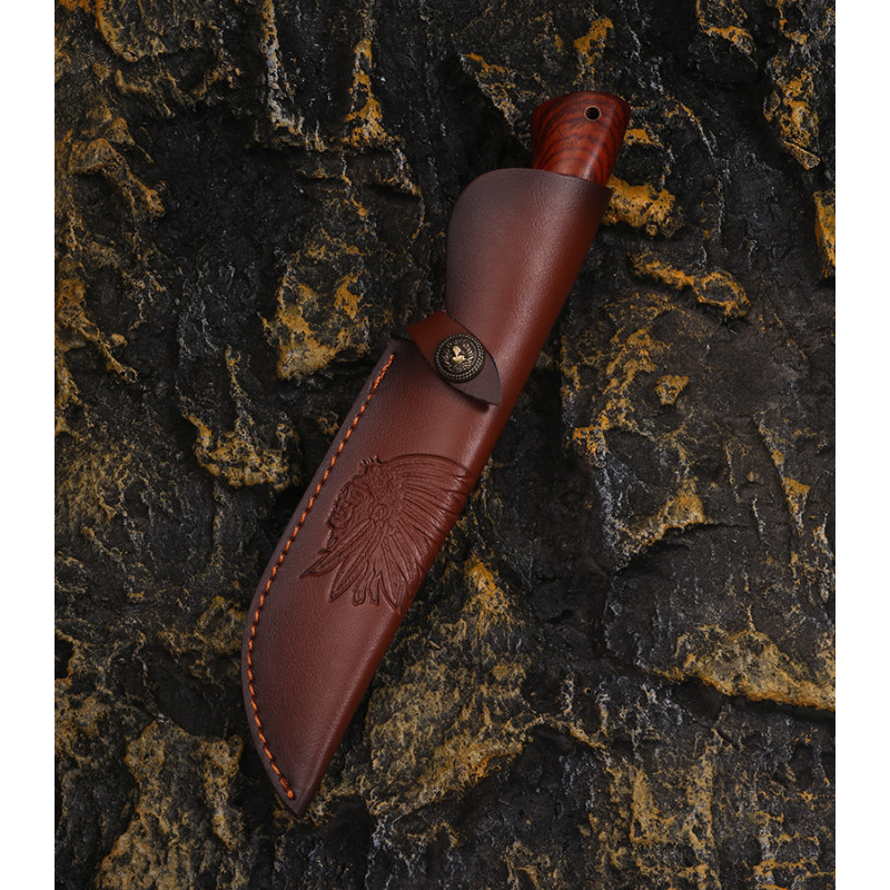 Ръчно направен ловен нож от Damask steel дръжка от Rosewood Ръчно направен ловен нож от Damask steel дръжка от Rosewood