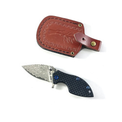 Сгъваемо малко автоматично джобно ножче от японска дамаска стомана VipEver 10