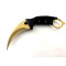 Нож TOPOINT Gold Karambit, нож с фиксирано острие от неръждаема стомана с калъф и нож CS-GO