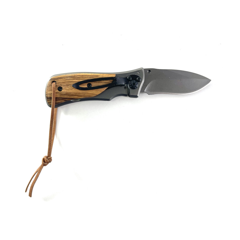 Сгъваем джобен нож с кожен калъф Buck X35