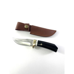 Ръчно направен ловен нож от D2 стомана абаносово дърво