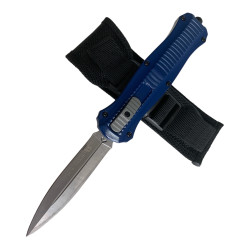 Автоматичен метален нож Кама OTF Blue с калъф