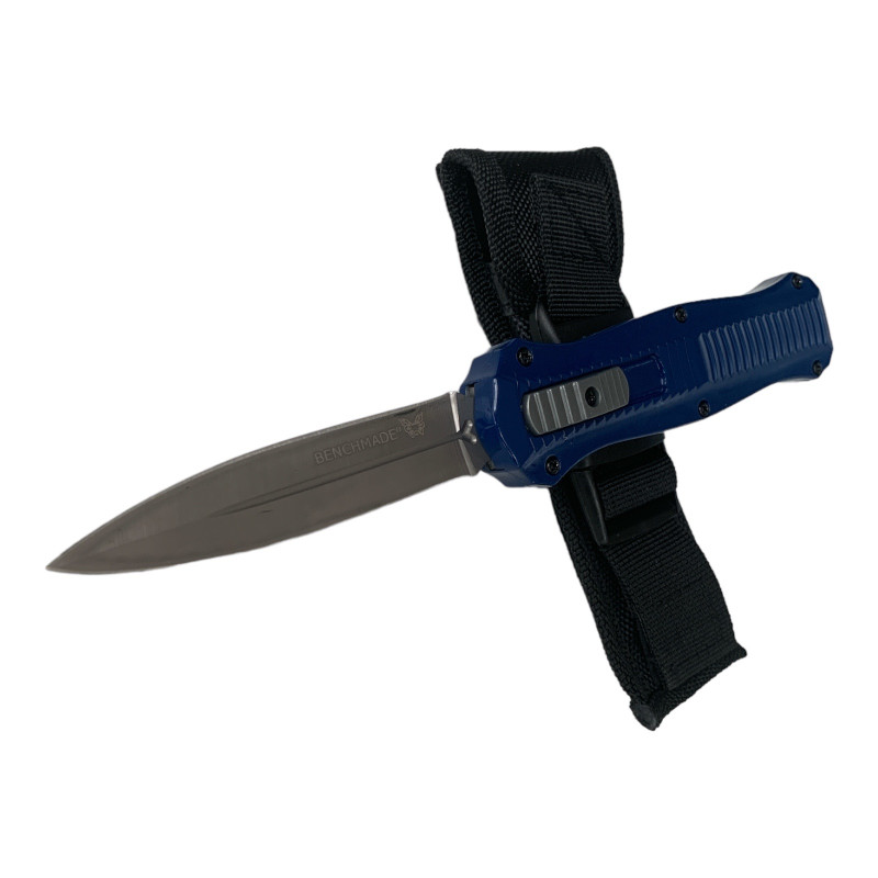Автоматичен метален нож Кама OTF Blue с калъф