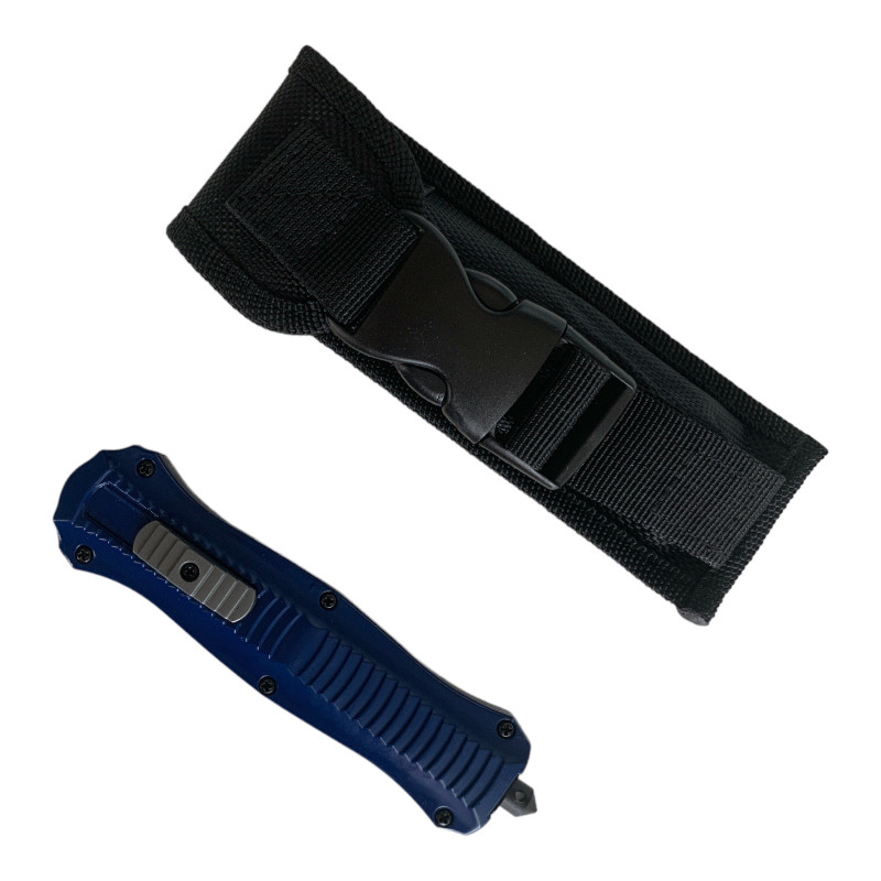 Автоматичен метален нож Кама OTF Blue с калъф