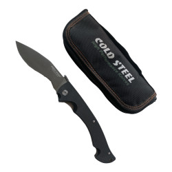 Сгъваем джобен нож с частично серетирано острие тип кукри с калъф 