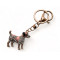 Дамски ключодържател кученце с камъни