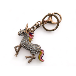 Дамски ключодържател еднорог с  камъчета