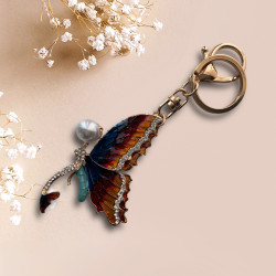 Дамски ключодържател пеперуда с  камъчета