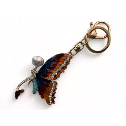 Дамски ключодържател пеперуда с  камъчета