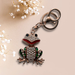 Дамски ключодържател Жабче с камъни