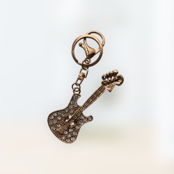 Дамски ключодържател Китара с камъни