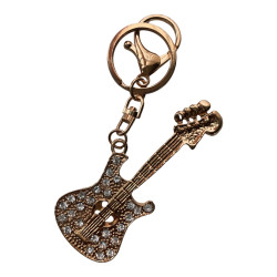 Дамски ключодържател Китара с камъни