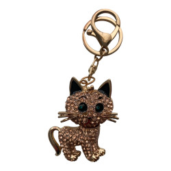 Дамски ключодържател Малко Коте с камъни
