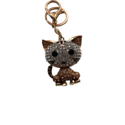 Дамски ключодържател Малко Котенце с камъни
