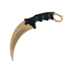 Нож TOPOINT Gold Karambit, нож с фиксирано острие незаточен за колекция CS-GO