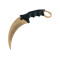 Нож TOPOINT Gold Karambit, нож с фиксирано острие незаточен за колекция CS-GO
