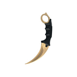 Нож TOPOINT Gold Karambit, нож с фиксирано острие незаточен за колекция CS-GO