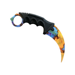 Нож Fade Karambit, нож с фиксирано острие незаточен за колекция CS-GO
