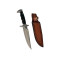 Ловен нож масивен с кожена кания Black Bowie knife