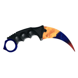 Нож Ice & Fire Karambit, нож с фиксирано острие незаточен за колекция CS-GO