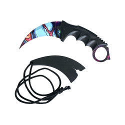 Karambit, нож с фиксирано острие от неръждаема стомана с калъф и нож CS-GO