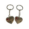 Ключодържател за влюбени Метален от две сърца